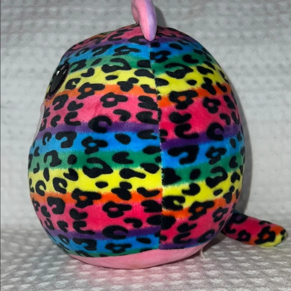 Ty Dotty Multicolor Squish a Boo Leopard Plush 8 Inch Stuffed Animal